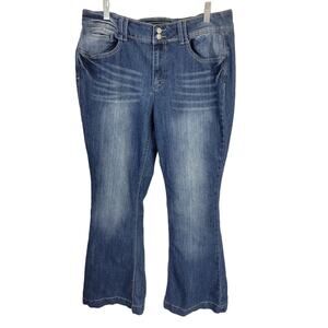 Cato Blue Denim Classic Mid Rise Bootcut Medium Wash Jeans Women's Size 14